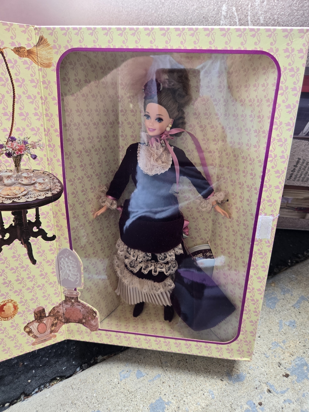 Mattel Victorian-Style Doll in Purple and Pink Trim